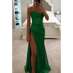 Women's Suspender Split Maxi Dress