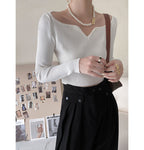 Women's Petal Collar Cropped Sweater