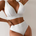 Solid Color Bikini Swimwear
