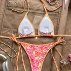 Printed Triangle One-piece Swimwear