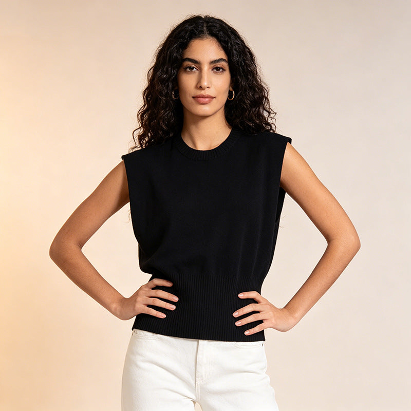 Women's Cinched Waist Sleeveless Top