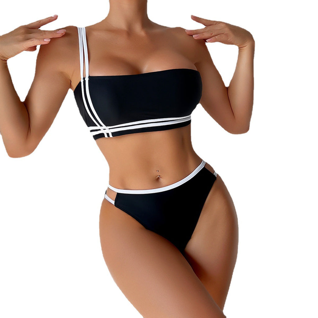 Shoulder Split Bikini Swimwear