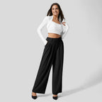 Women’s Pleated Slim-Fit Loose Work Pants