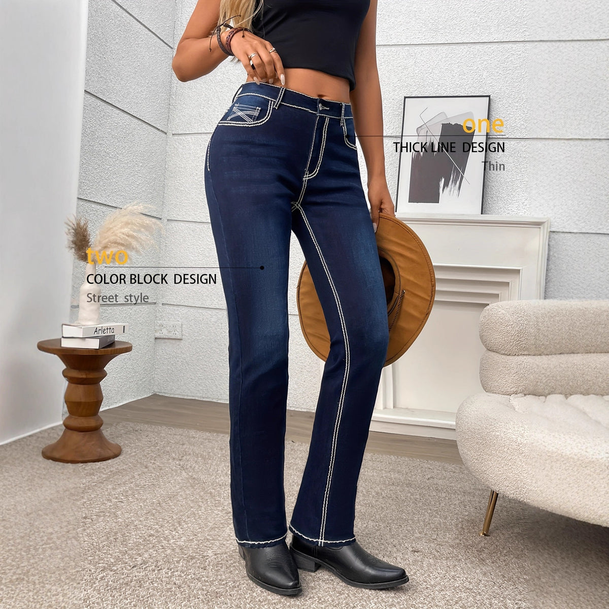 Elegant Slim Fit Stretch Feet Pants Skinny Jeans Women