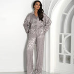 Women's Suit Women's Long Sleeve Cardigan Shirt Leopard Print Women's