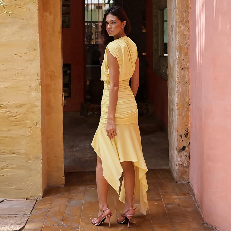 Women's Pleated Sleeveless Dress