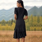 Women's Summer Solid Color Irregular Asymmetric Slim Fit Dress