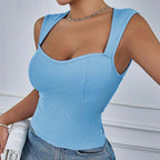 Women's Backless Geometric Crop Top