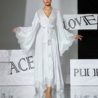 Women's Satin Lace Two-Tone Nightgown
