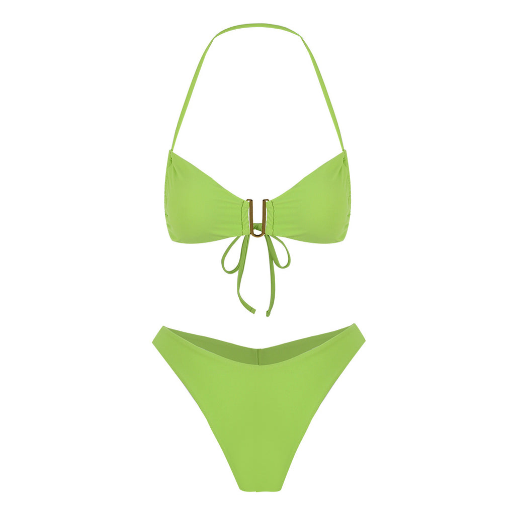 Fresh Solid Bikini Swimwear