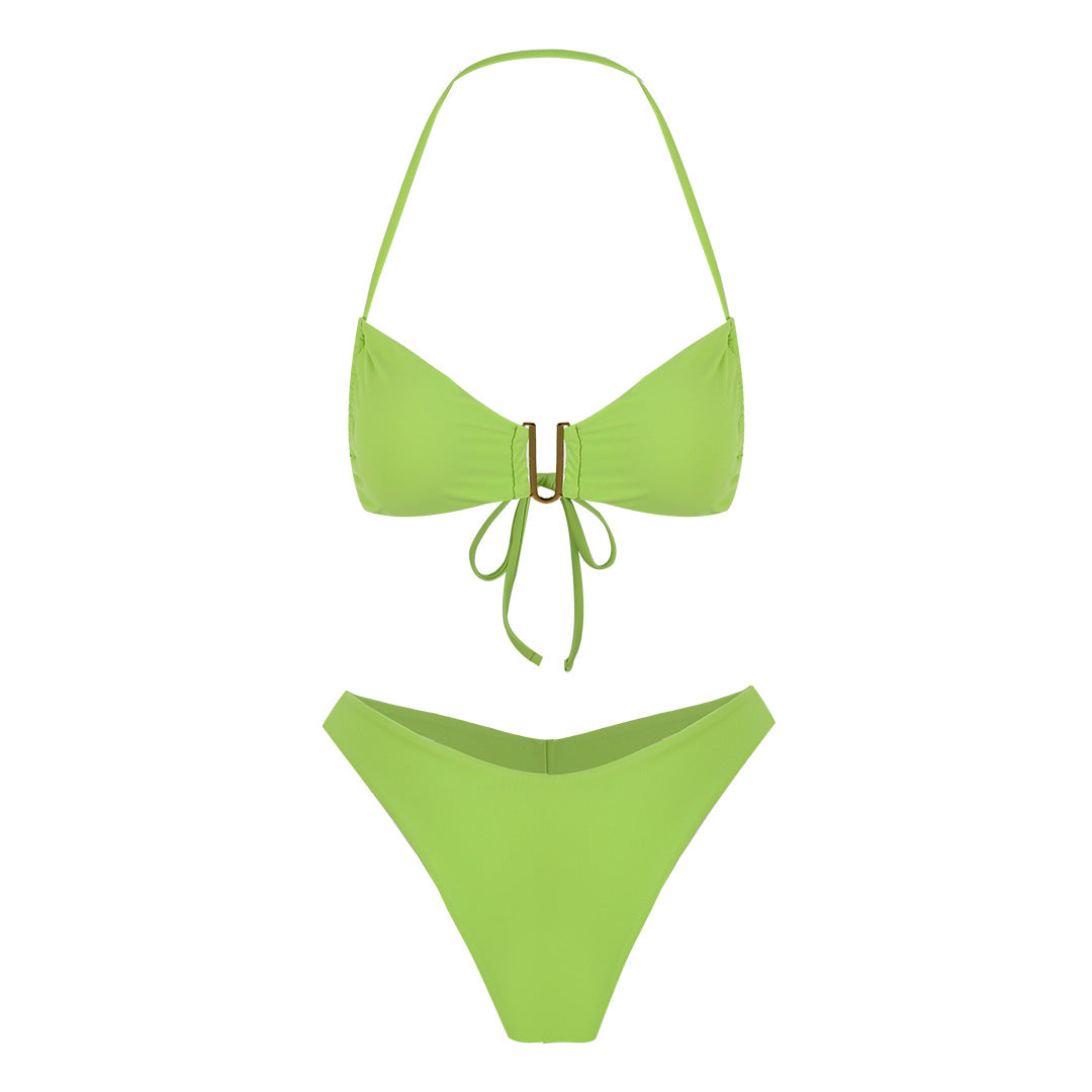 Fresh Solid Bikini Swimwear