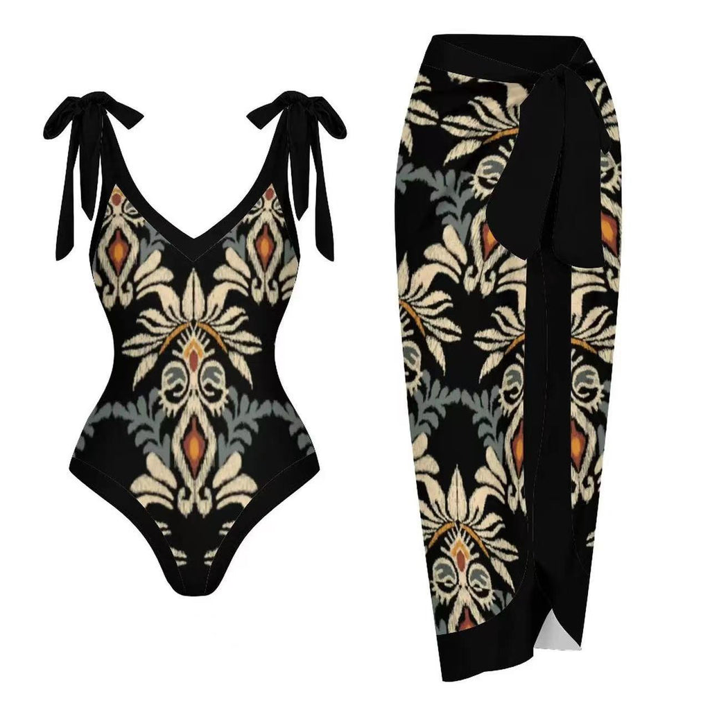 Two Gauze One-piece Swimwear