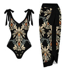 Two Gauze One-piece Swimwear