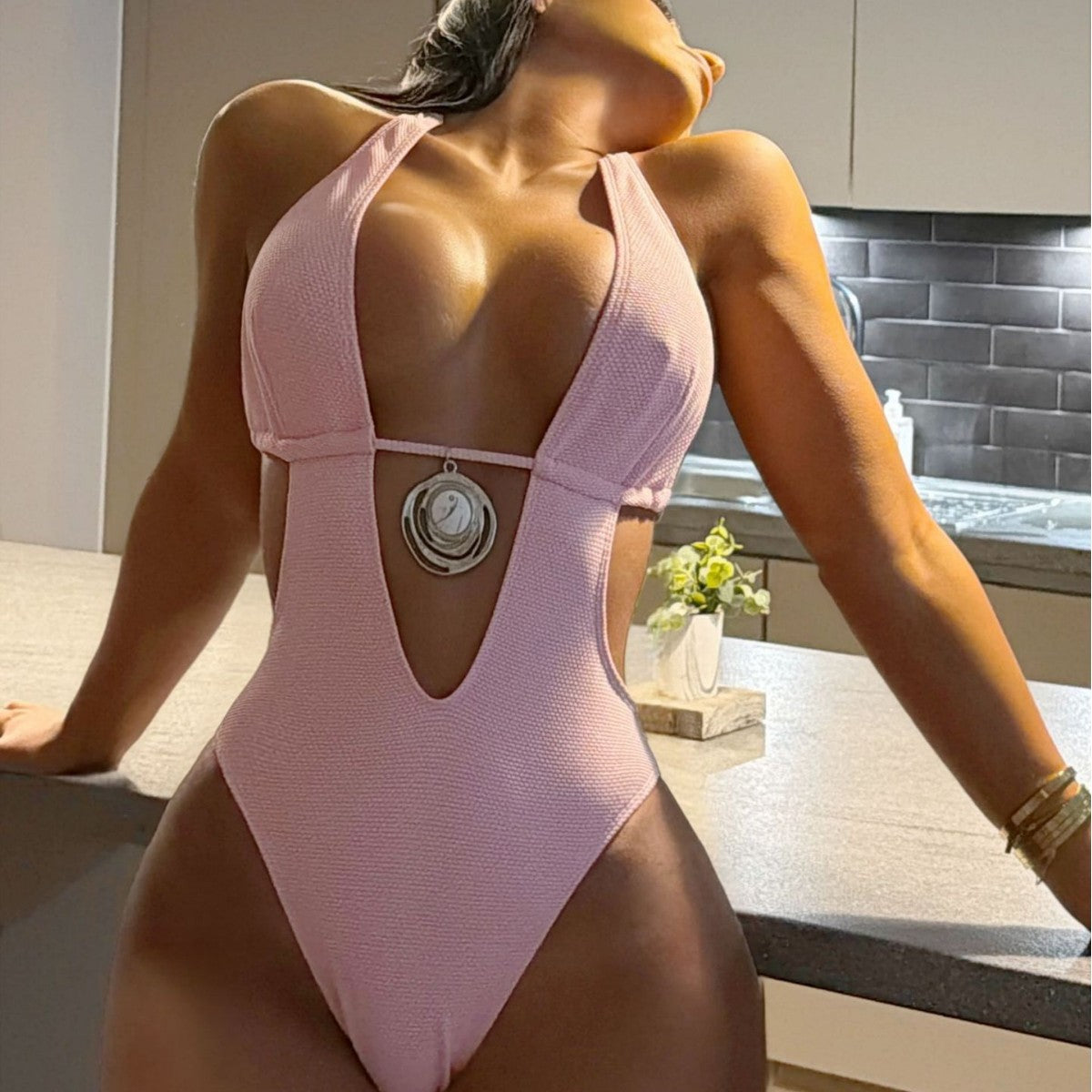Deep Plunge Cover Up Swimwear
