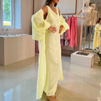 Vest Dress & Puff-Sleeve Set