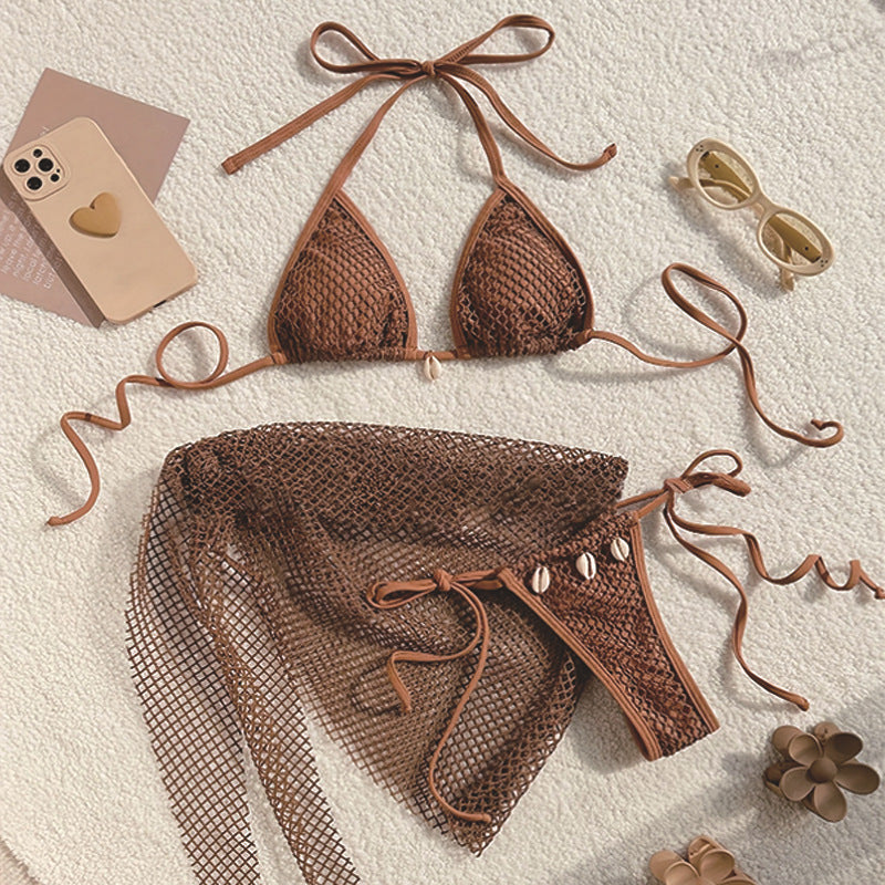 Solid Color One-piece Swimwear