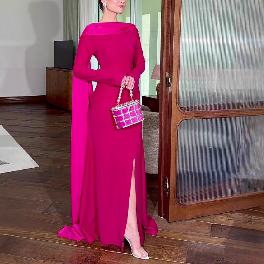 Women's Ribbon Sheath Evening Dress