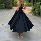 Shoulder Strap Elegant Strapless Camisole Sleeveless Dress