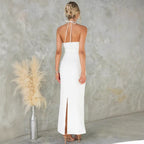 Women's Summer Sexy Hollow Out Cutout Backless Halter Elegant Dress