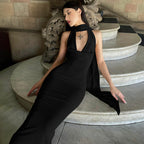 Halter Backless High Slit Maxi Dress