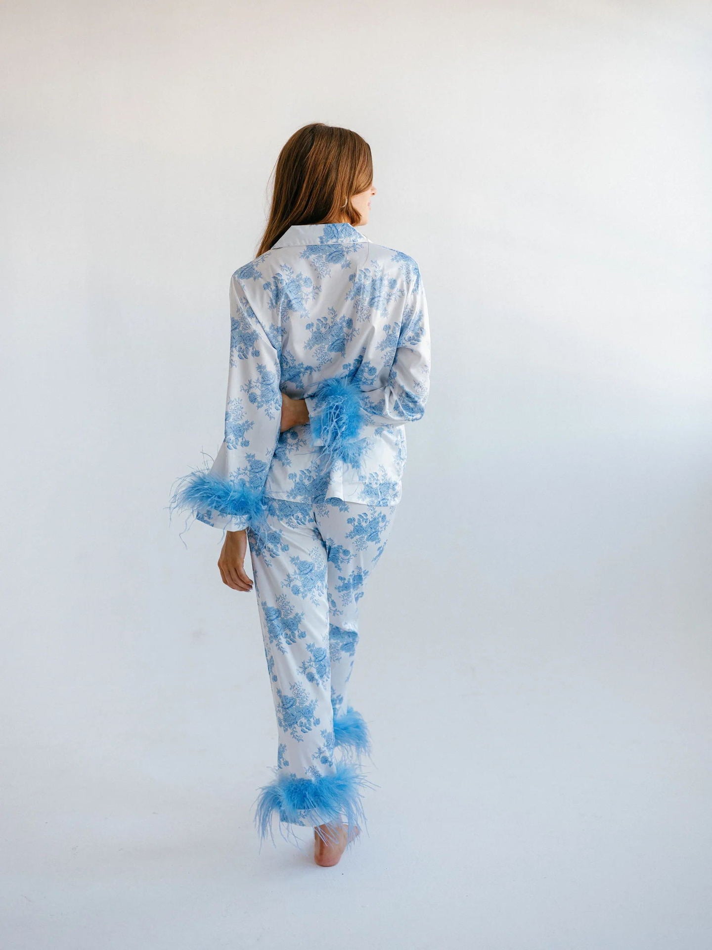 Satin Printed Pajamas Lingerie