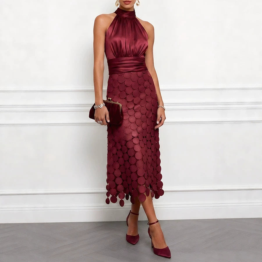 Women's Satin Sleeveless Dress