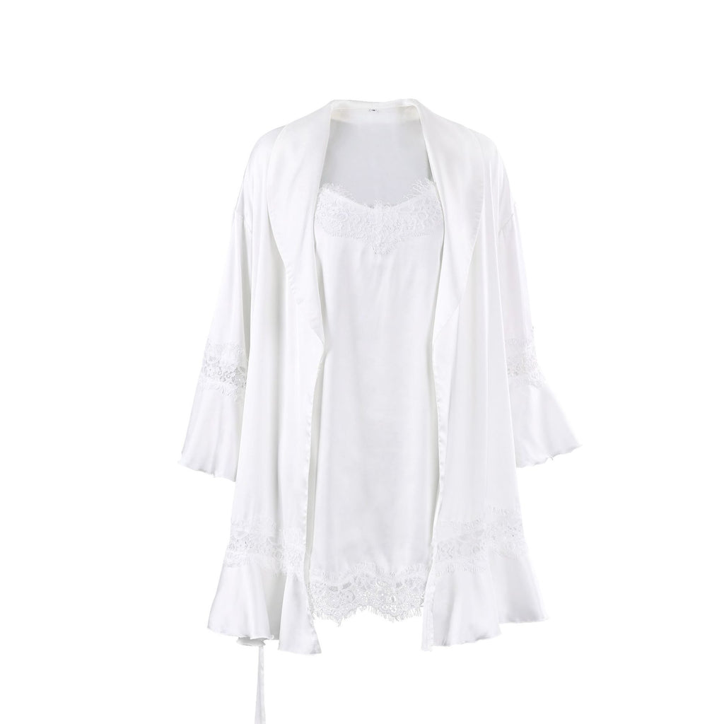 Women's Satin Lace Two-Piece Nightdress Set
