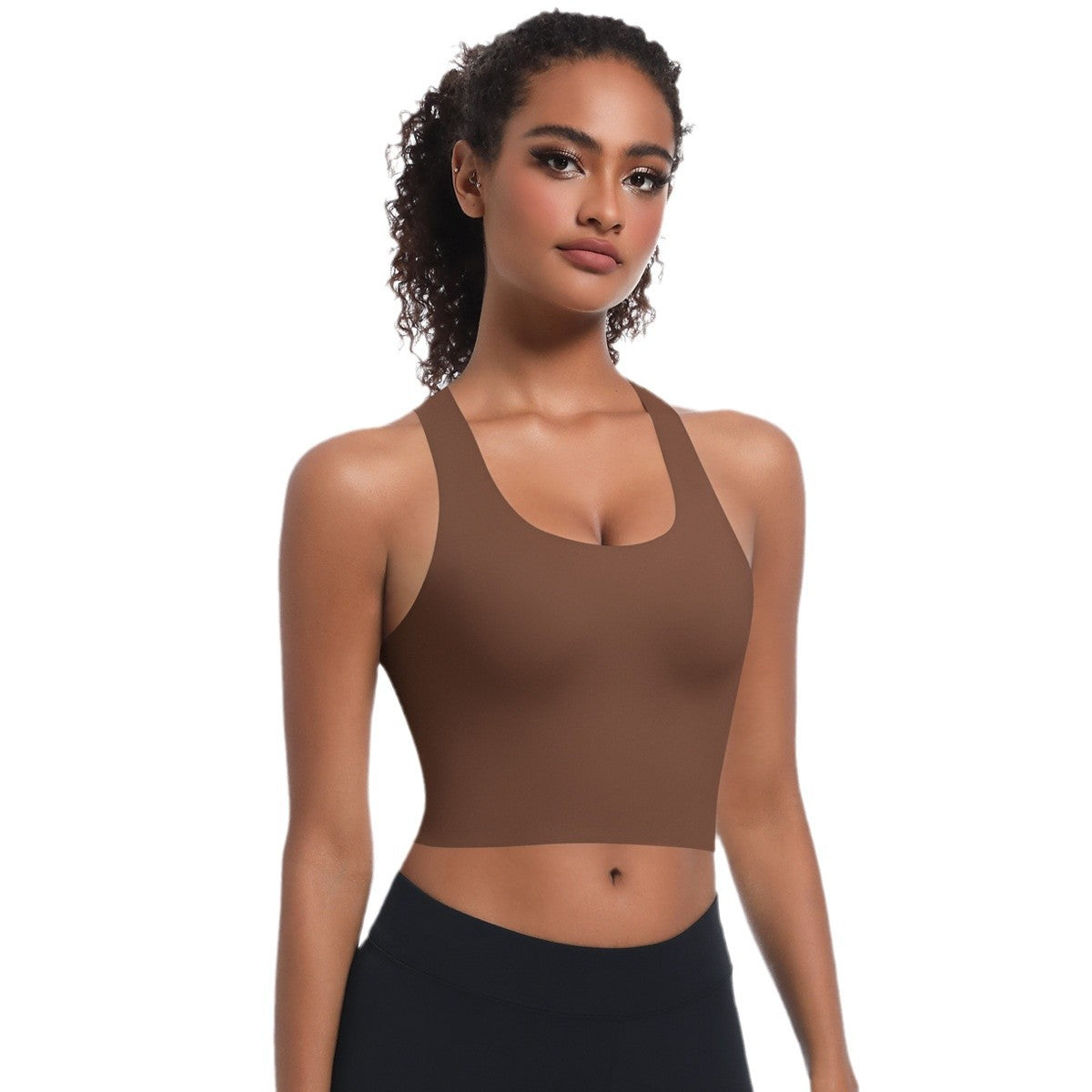 Women's Seamless Cross-Back Sports Bra