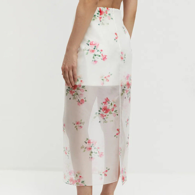 Arrival Digital Printing See Through High Waist
