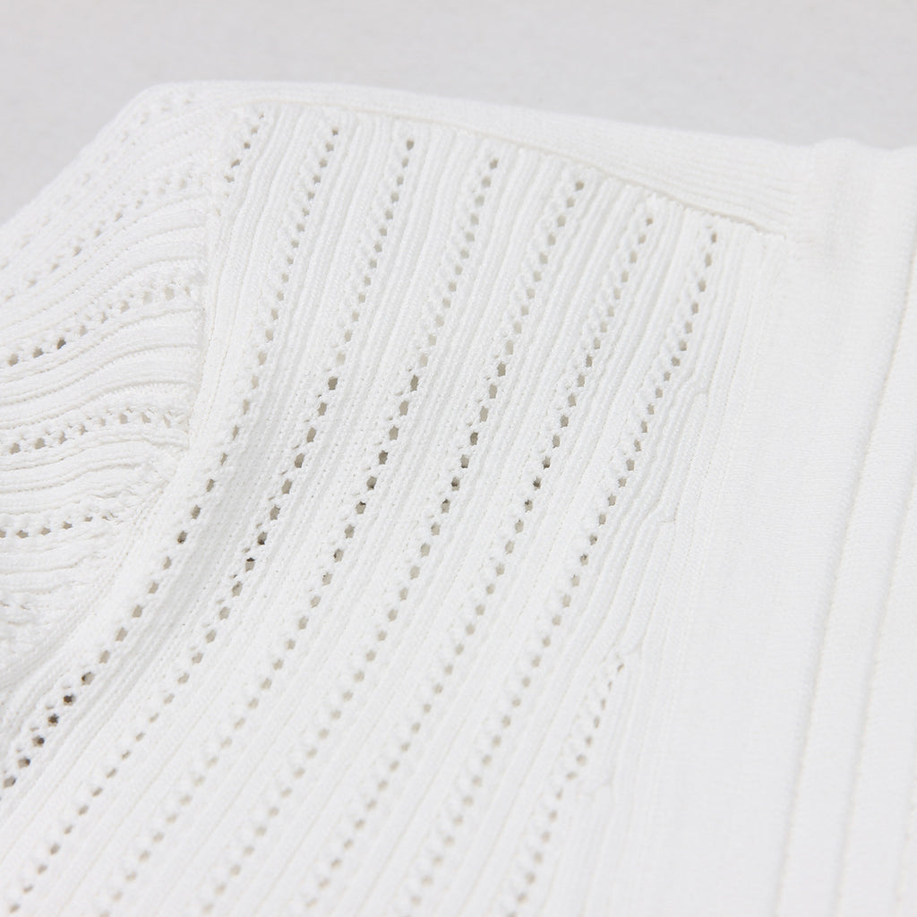 Goods High Quality Knitted Fabric V-Neck Slim Fit Short Sleeve Dress