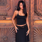 Women's Lace Top and Skirt Two-Piece Set