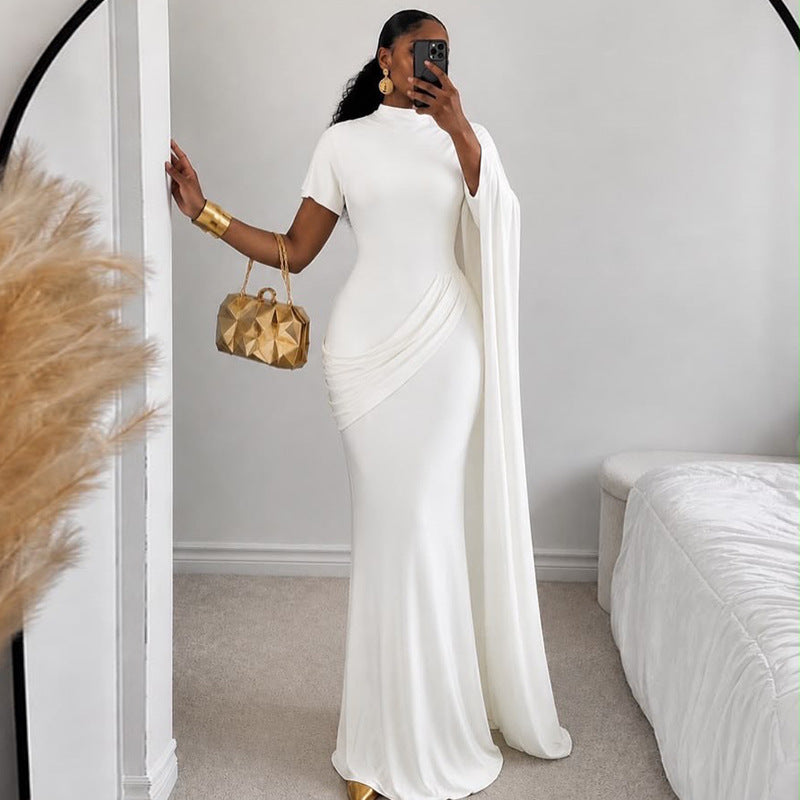 Women's Slim-Fit Lace-Up Maxi Dress