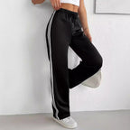 Women's All Matching Slimming Sense Of Design Loose Light Luxury Straight Casual Pants Outdoor Track Pants