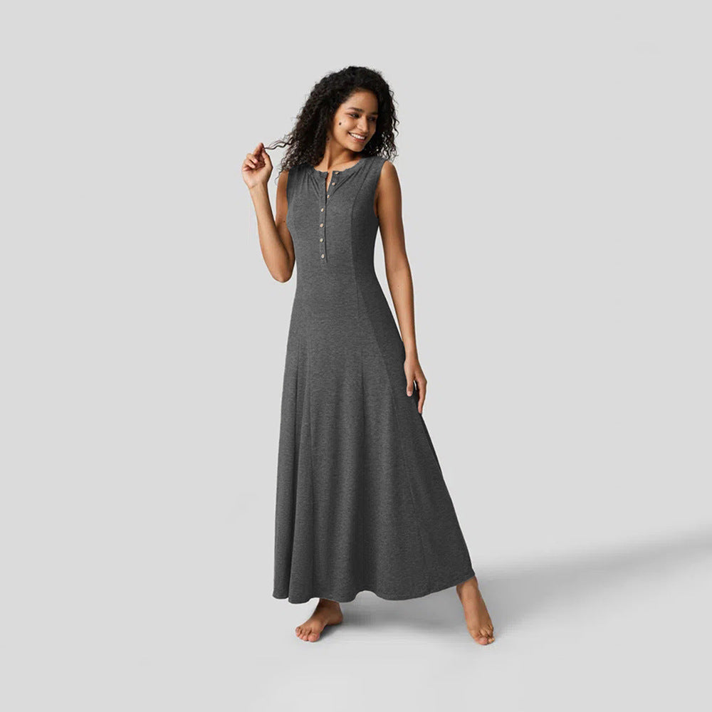 Women’s V-Neck Loose Casual Swing Dress
