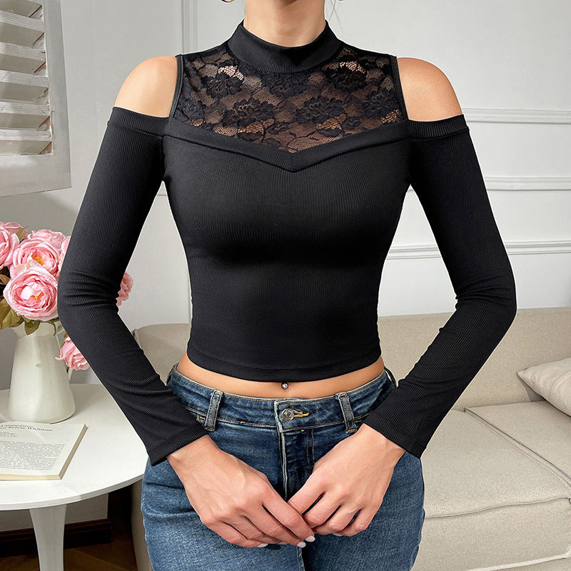 Women's Stitching Long Sleeve Tight Stretchy Underwear Outerwear