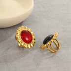 Agate Style Stainless Steel Ring