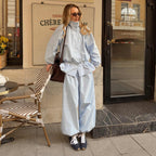 Women's Stand-Collar Coat and Pants Set