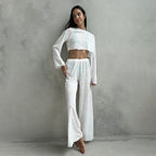 Autumn White Pajamas Lingerie