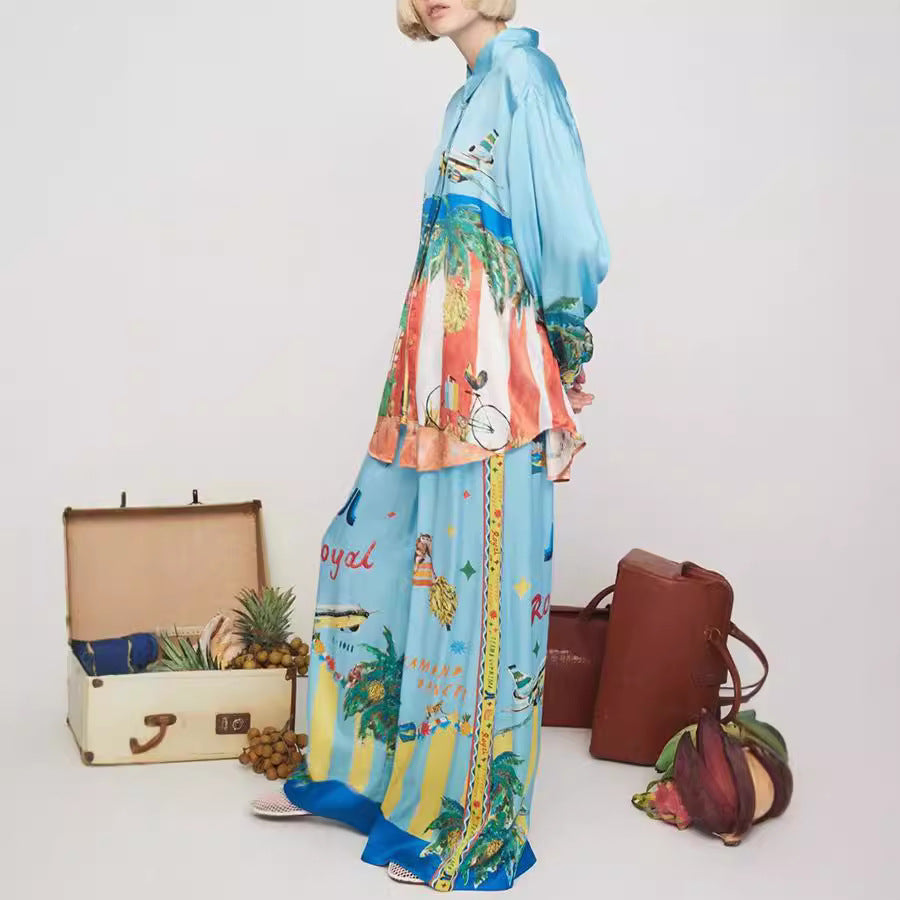 Women's Printed Two-Piece Suit