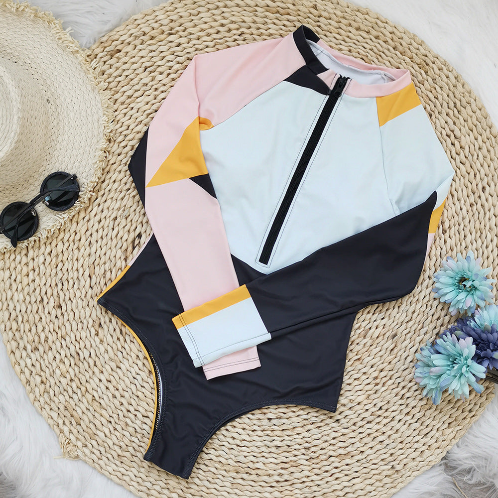 Long Sleeve One-piece Swimwear