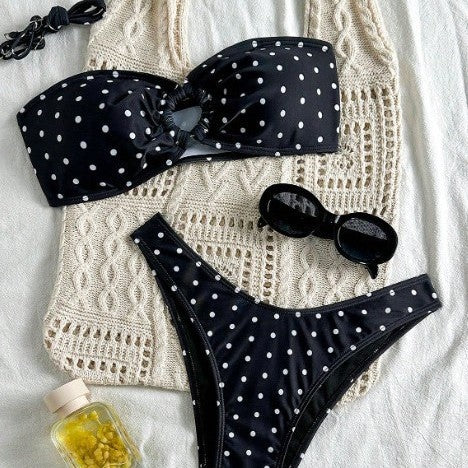 Bandeau Print Bikini Swimwear