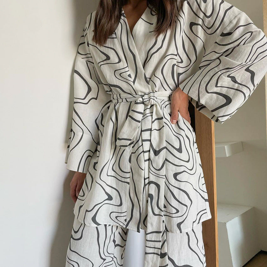 Autumn Printed Pajamas Lingerie