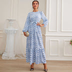 Women's Fall Women Clothing Tea Dress French Printed Dress