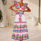 Ruffled Slimming One-piece Swimwear