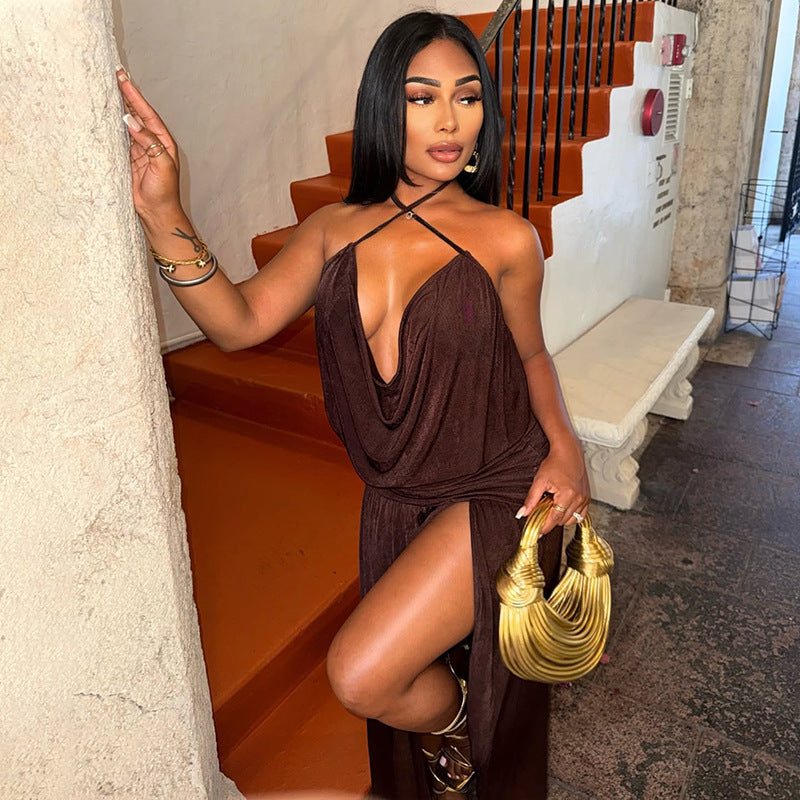 Women's Halter Wrap Dress