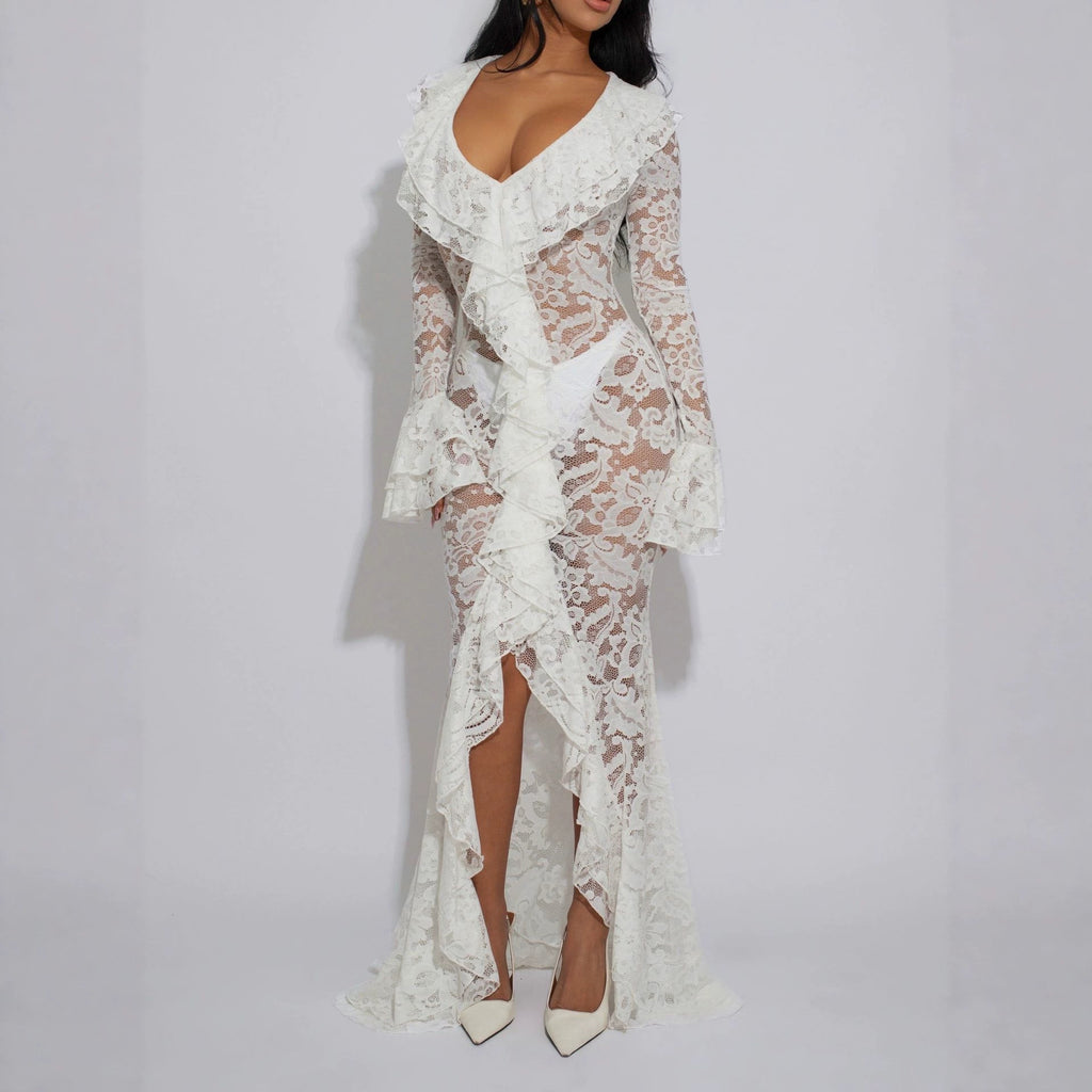 Women's Lace Long Sleeve Dress