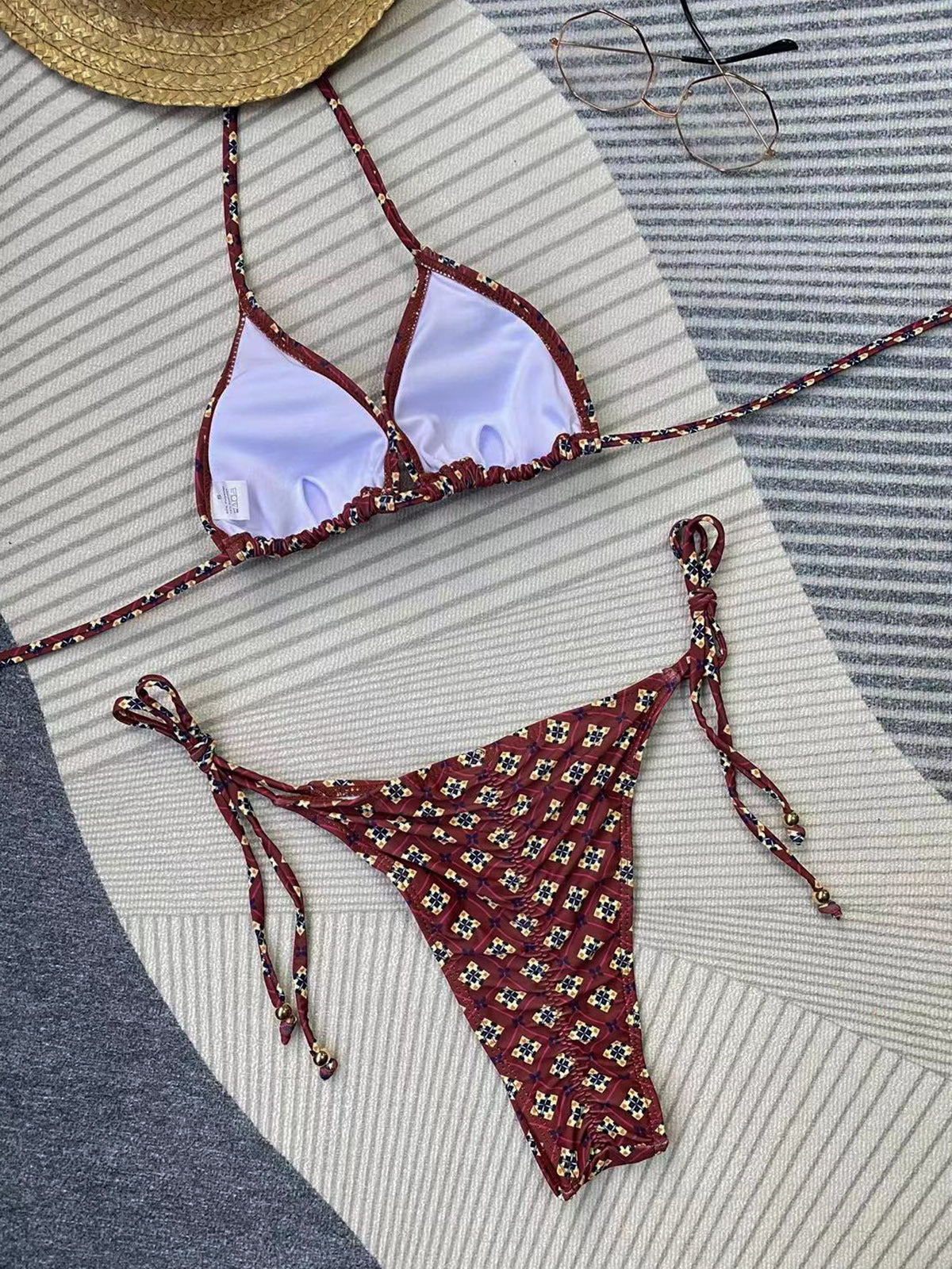 Printed Lace Bikini Swimwear