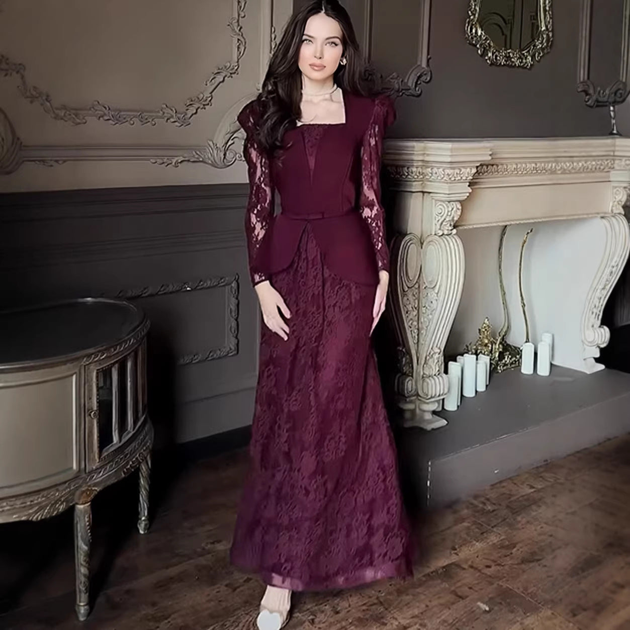 Women's Lace Maxi Dress