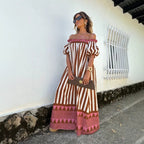 Women's Floral Striped Dress