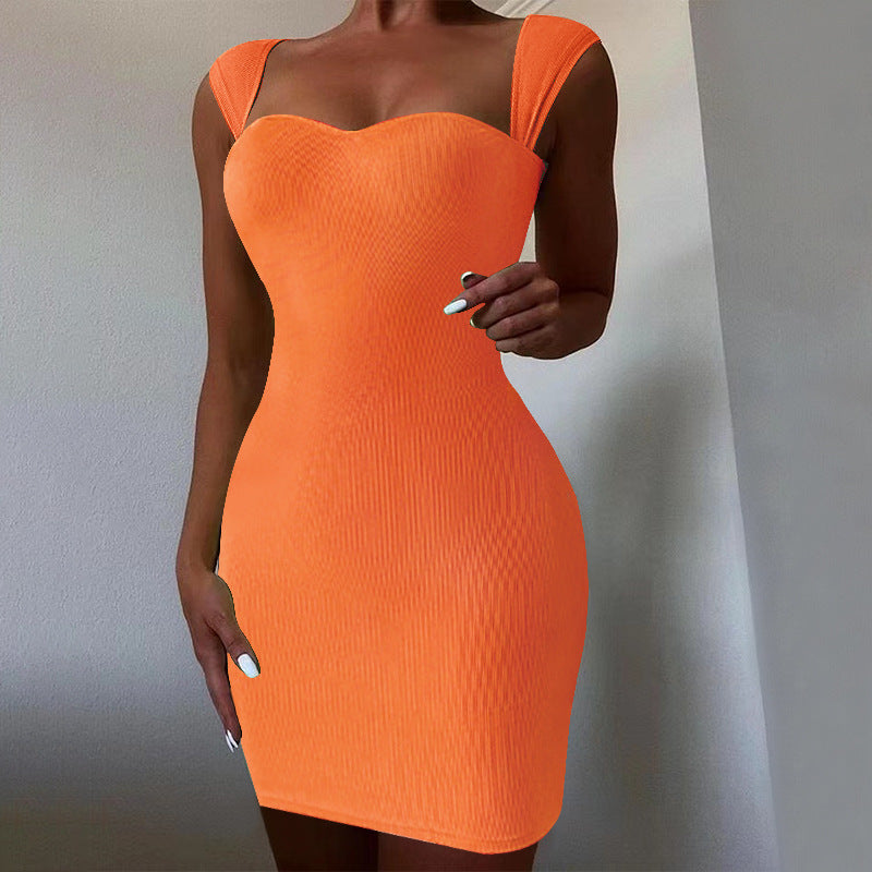 Knit Spaghetti-Strap Bodycon Mini Dress